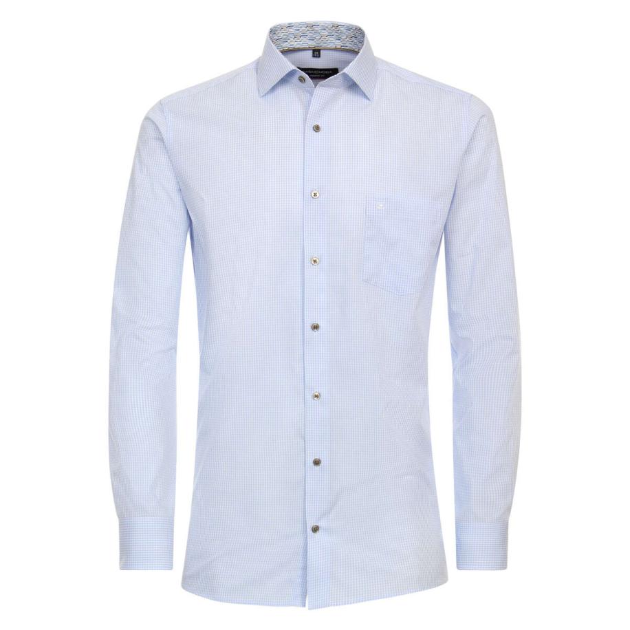 Casa Moda Overhemd blauw, Ruit Blauw