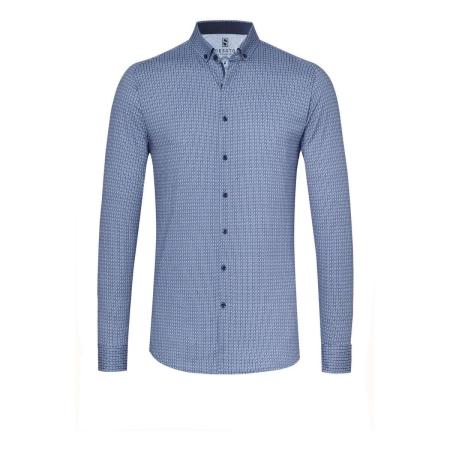 Desoto Jersey shirt blauw, Motief