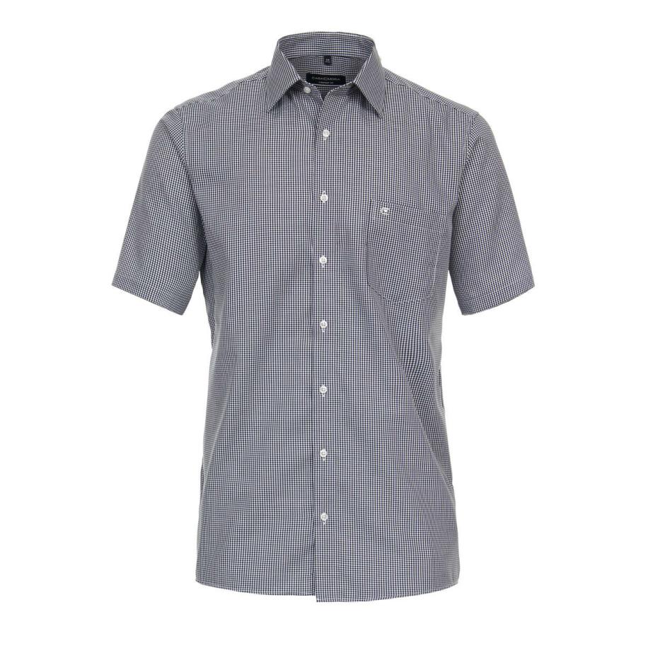 Casa Moda Overhemd Korte mouw blauw Blauw