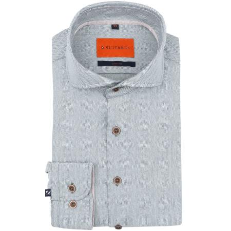 Suitable Herringbone Overhemd Groen