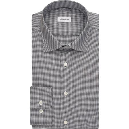 Seidensticker Flanellen Overhemd donkerblauw, Pied De Poule