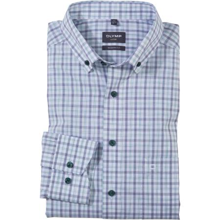 OLYMP Luxor Overhemd groen, Ruit