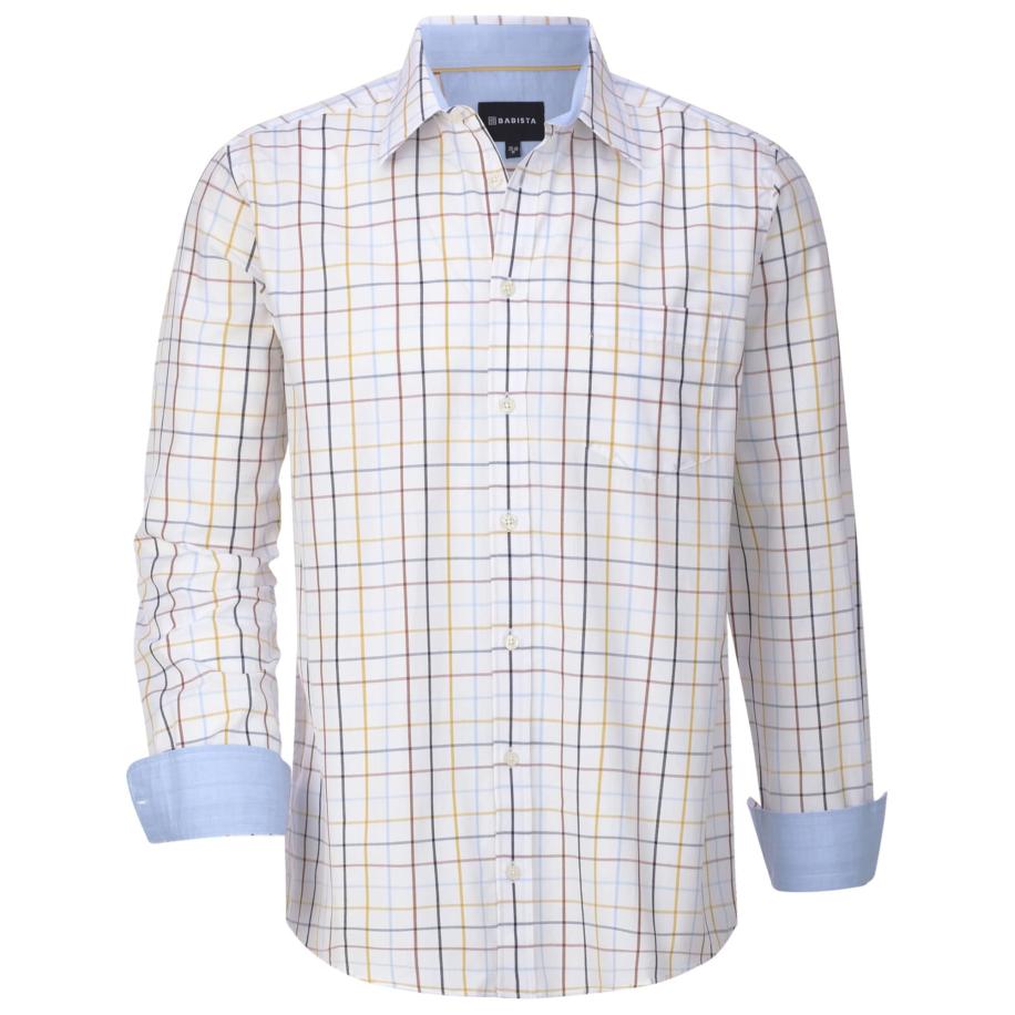 BABISTA BABISTA Overhemd Milanvetta marine / bruin / geel / wit -