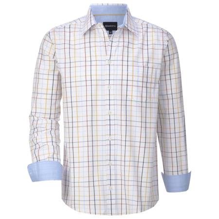 BABISTA BABISTA Overhemd Milanvetta marine / bruin / geel / wit