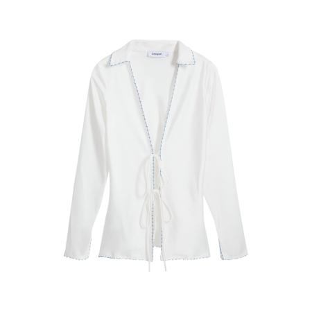 Desigual Desigual Blouse Seventies royal blue/koningsblauw / wit