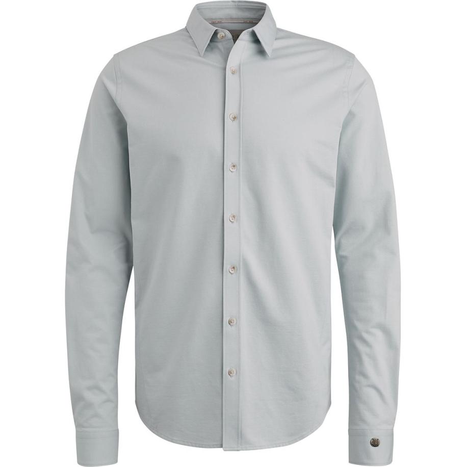 Cast Iron Overhemd Twill Jersey Lichtblauw Blauw