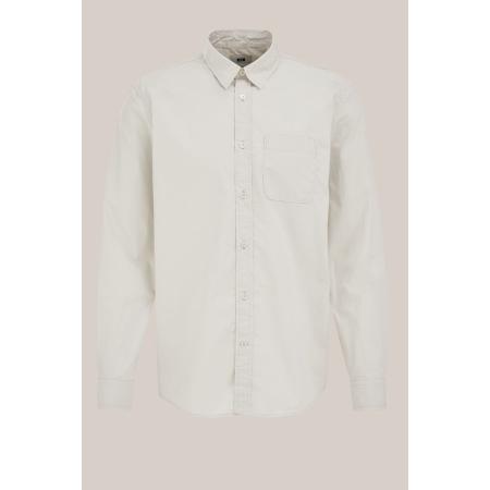 WE Fashion Heren Relaxed fit overhemd met stretch - Relaxed Fit - Ecru - Katoen - Maat: XS