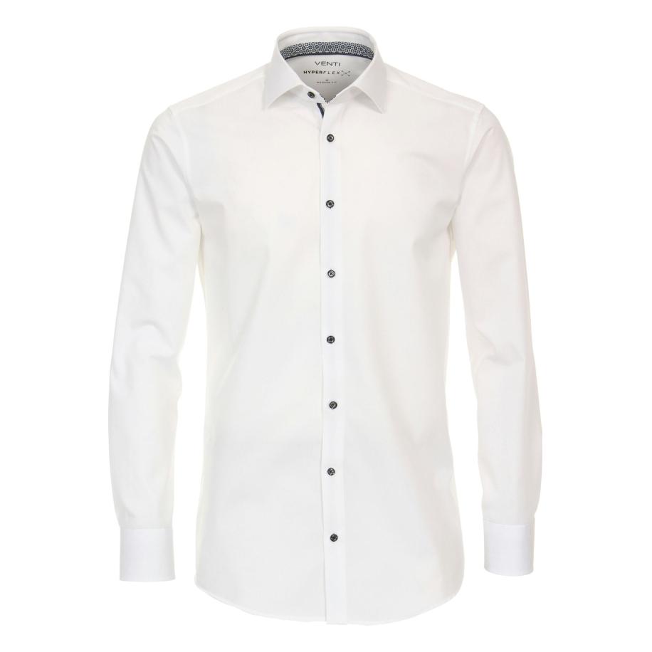 Venti Hyperflex Overhemd wit, Faux-uni Wit