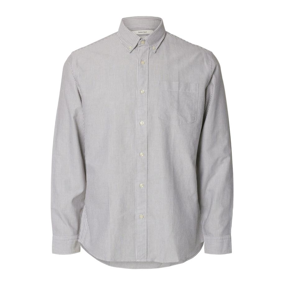 Selected SELECTED Overhemd SLHRICK grijs / wit -