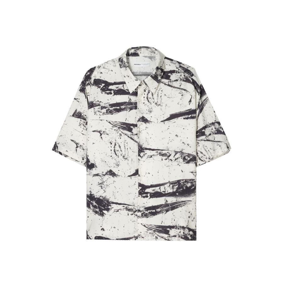 Bershka Bershka Overhemd ecru / zwart -