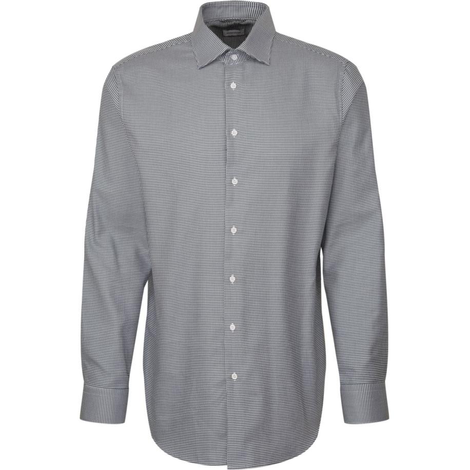 Seidensticker Overhemd groen, Pied De Poule Groen