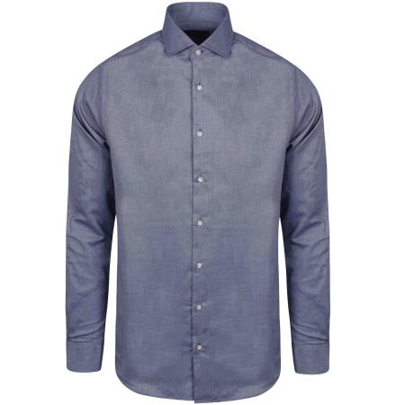 Steppin' Out Overhemd Oxford Melange Blauw