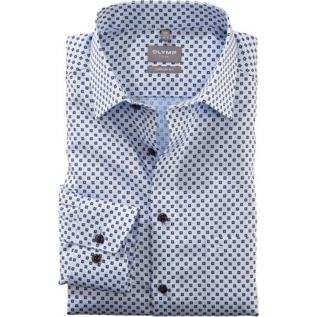 OLYMP Luxor Overhemd bruin, Motief