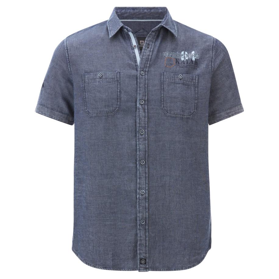jan vanderstorm Jan Vanderstorm Overhemd Bryngur donkerblauw -