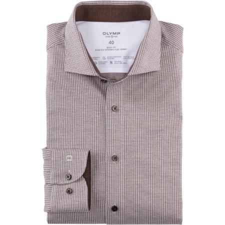OLYMP Level Five 24/Seven Dynamic Flex Jersey shirt bruin, Motief