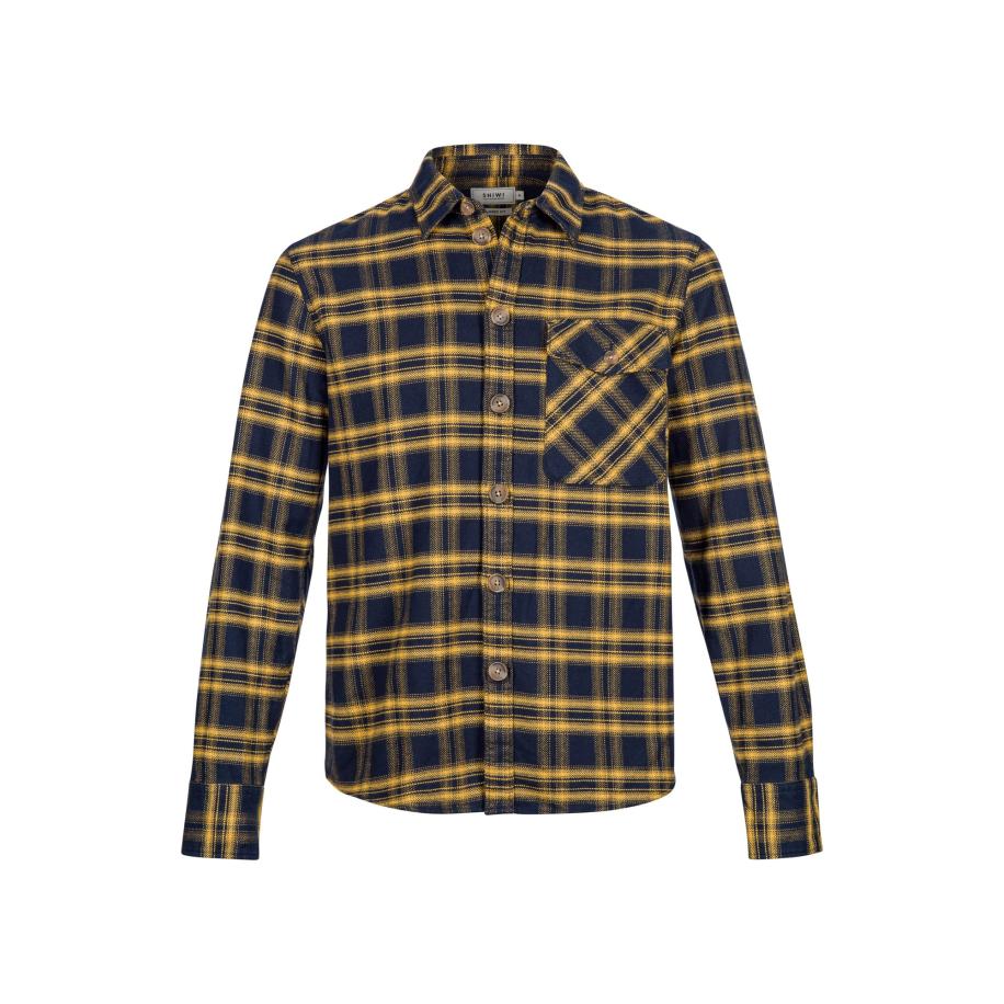 Shiwi Shiwi Overhemd Brad navy / geel -