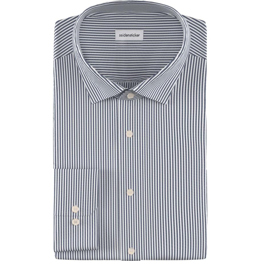 Seidensticker Overhemd blauw, Gestreept Blauw