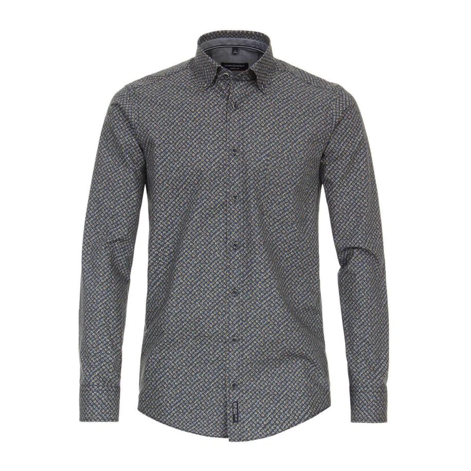 Casa Moda Casual Overhemd groen, Bedrukt Groen