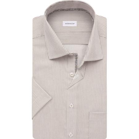 Seidensticker Overhemd Korte mouw zand