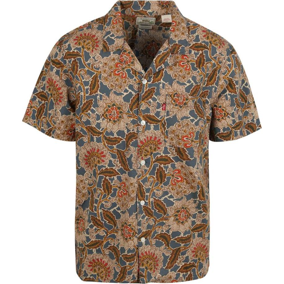 Levi's Short Sleeve Overhemd Floral Multicolor Blauw