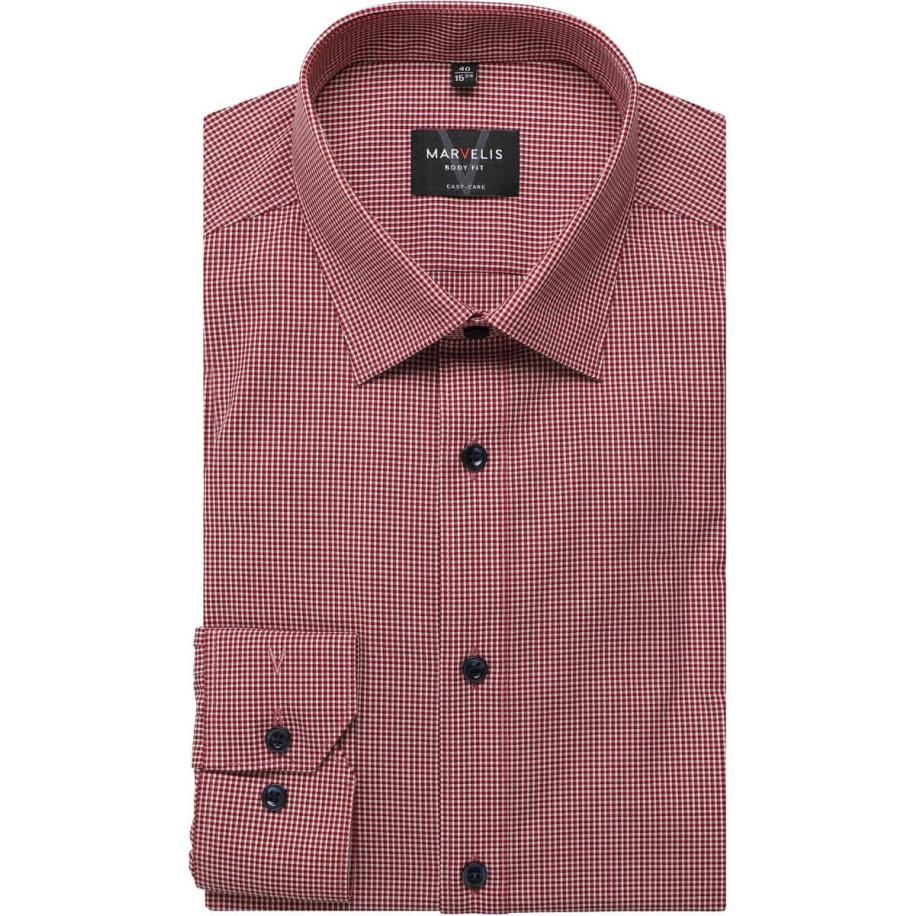 Marvelis Overhemd rood/wit, Ruit Rood