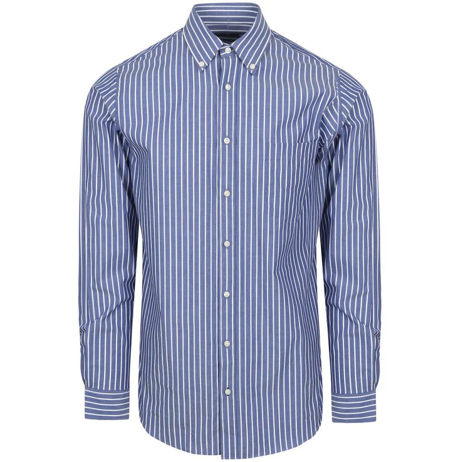 Steppin' Out Overhemd Streep Blauw Blauw