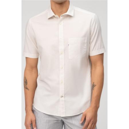 OLYMP Casual Overhemd Korte mouw wit