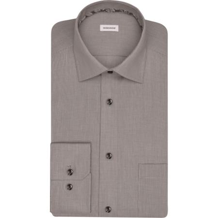 Seidensticker Overhemd grijs, Effen