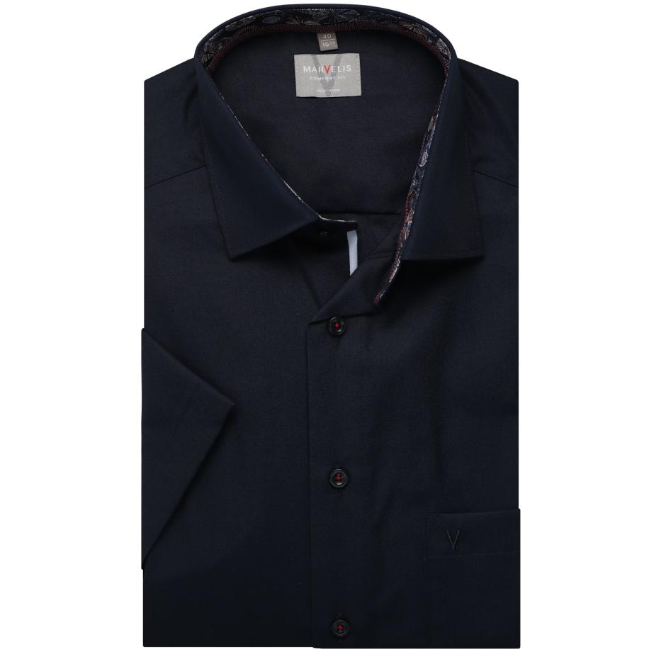 Marvelis Overhemd Korte mouw marine Blauw