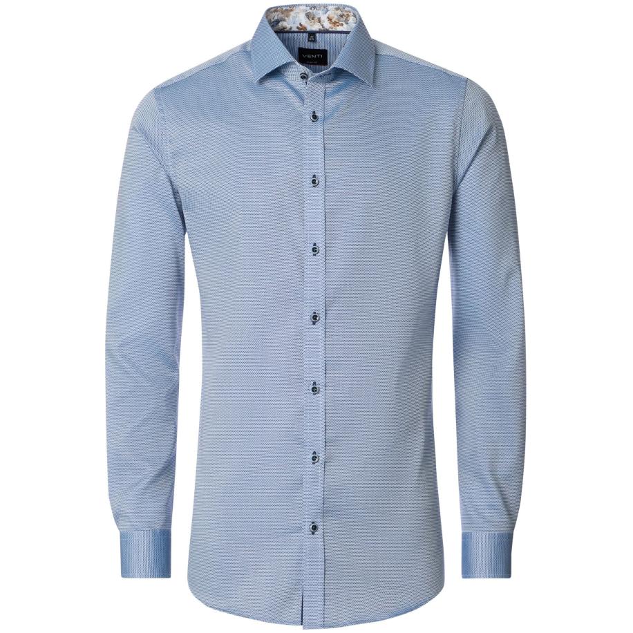 Venti Overhemd blauw, Faux-uni Blauw