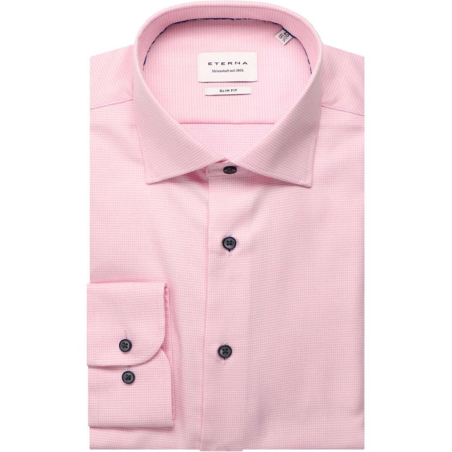 ETERNA Overhemd roos, Gestructureerd Multicolor