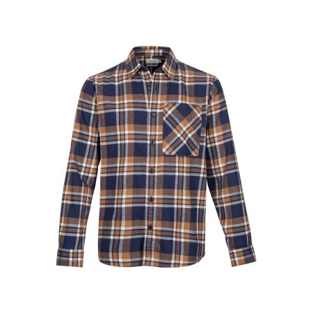 Shiwi Shiwi Overhemd Luke lichtbeige / indigo / bruin