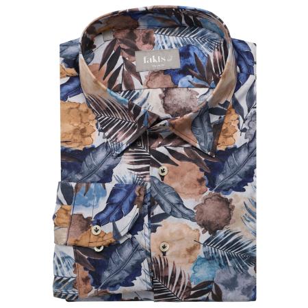 fakts Busy Overhemd blauw, Motief