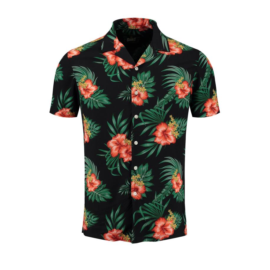 Key Largo Key Largo Overhemd Hula donkergroen / rood / zwart -