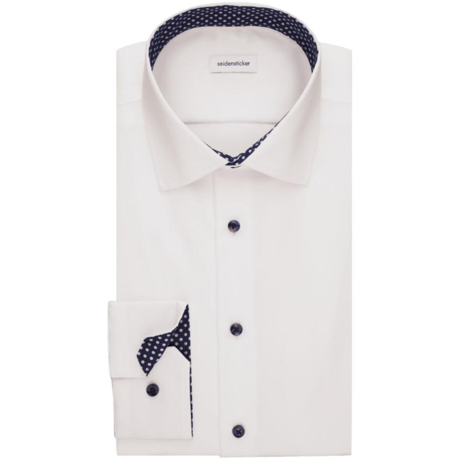 Seidensticker Overhemd wit, Effen Wit
