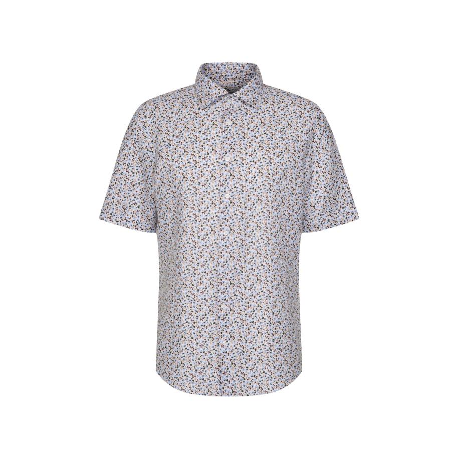 Seidensticker SEIDENSTICKER Overhemd beige / lichtblauw / zwart -