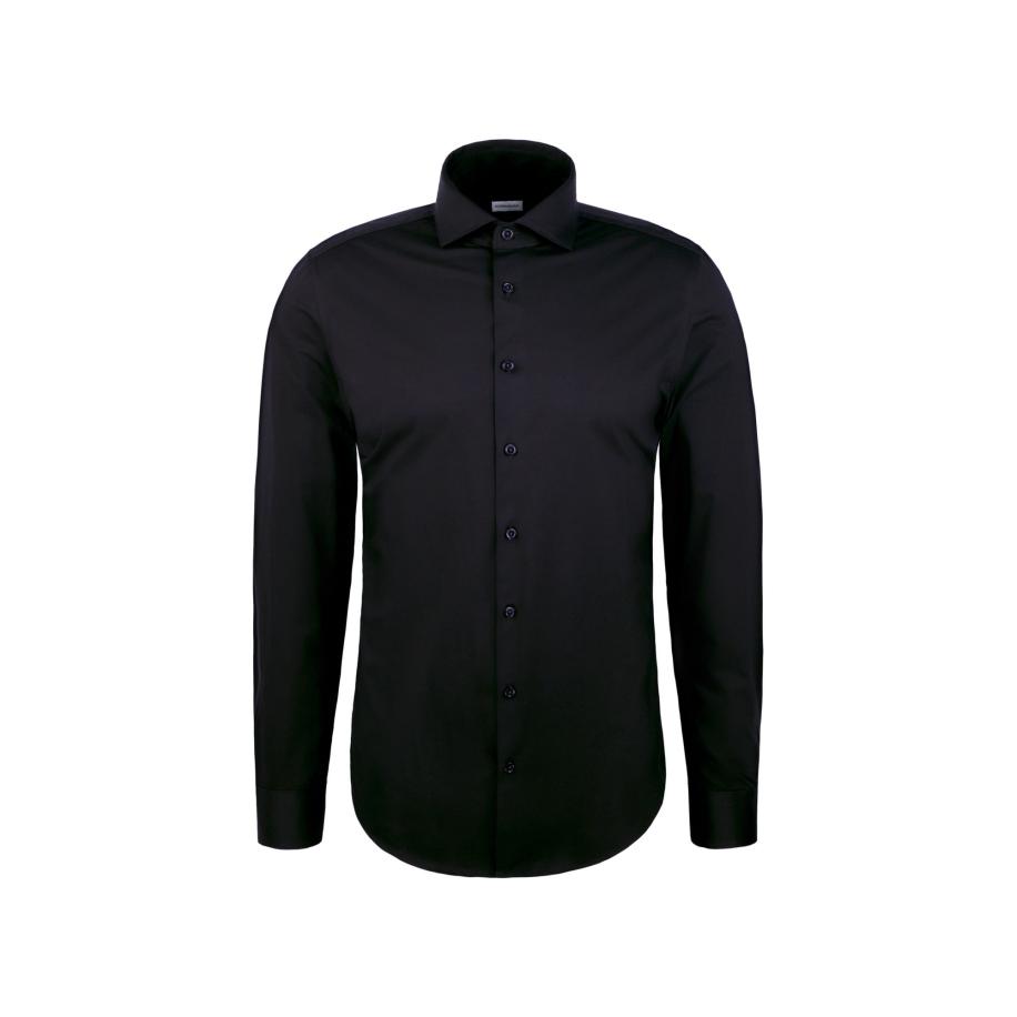 Seidensticker SEIDENSTICKER Overhemd Schwarze Rose zwart -