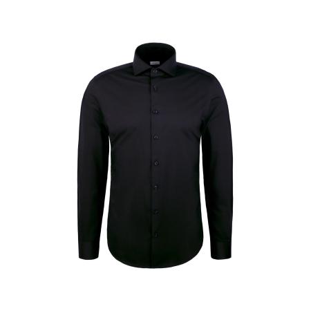 Seidensticker SEIDENSTICKER Overhemd Schwarze Rose zwart