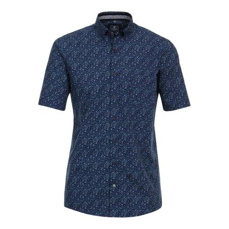 Redmond Casual Overhemd Korte mouw blauw