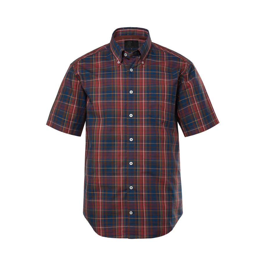 JP1880 JP1880 Overhemd donkerblauw / lichtbruin / donkergroen -