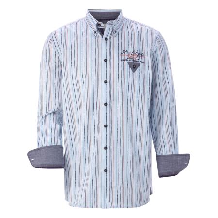 BABISTA BABISTA Overhemd Mern navy / lichtblauw / oranje