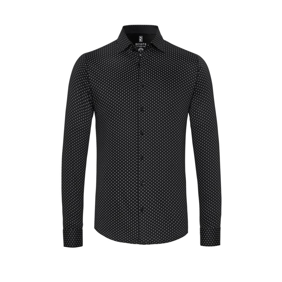 Desoto DESOTO Overhemd zwart / wit -