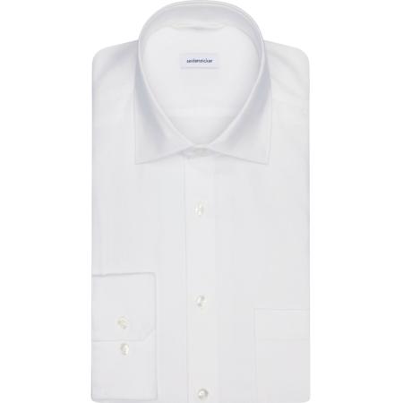 Seidensticker Flanellen Overhemd wit, Effen