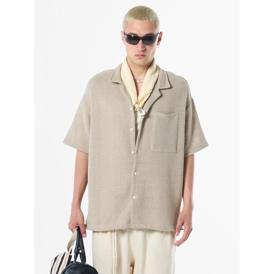 VAMOS CLO Overhemd beige Bruin