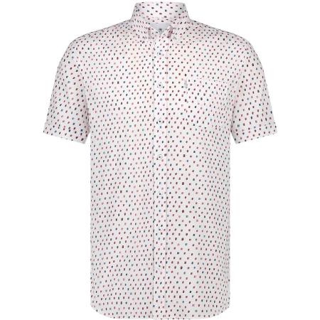 State Of Art Short Sleeve Overhemd Print Wit