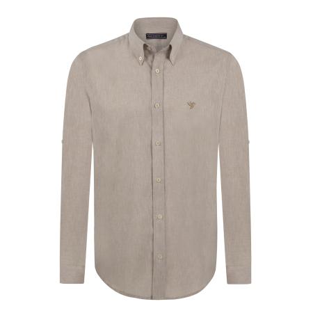Felix Hardy Felix Hardy Overhemd beige gemêleerd
