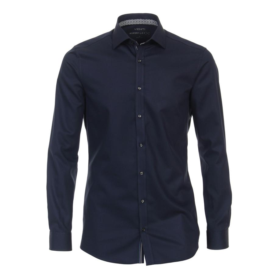 Venti Hyperflex Overhemd blauw, Faux-uni Blauw