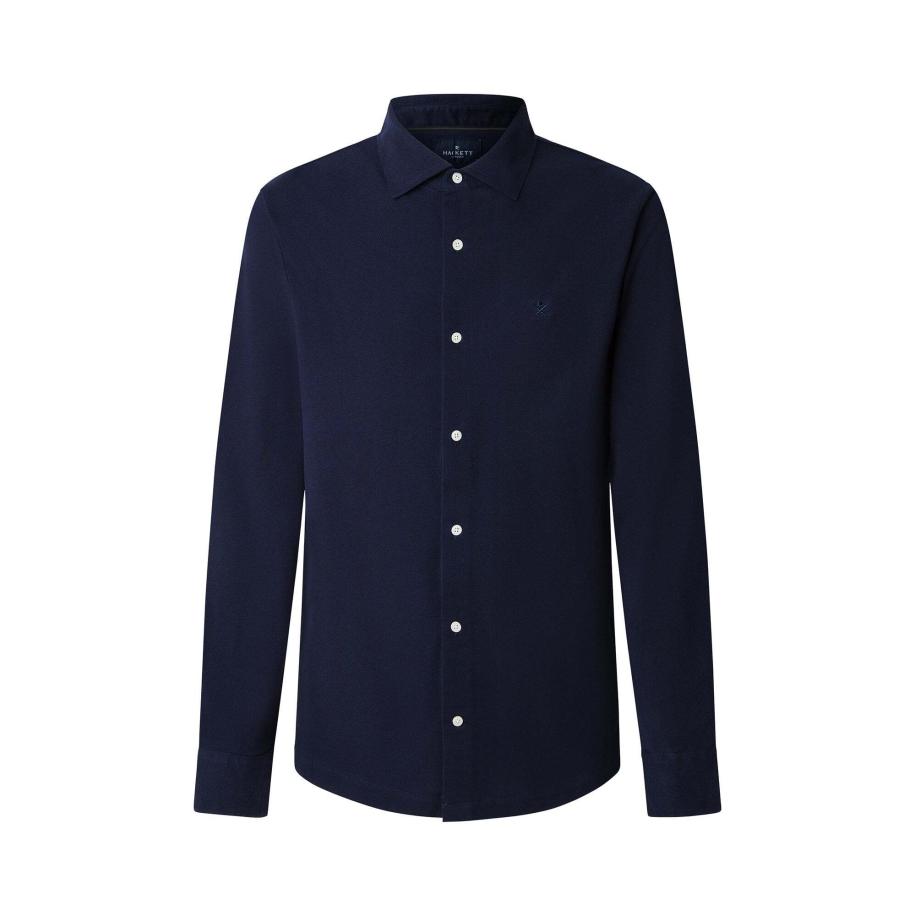 Hackett London Hackett London Overhemd nachtblauw -