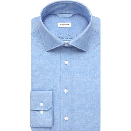 Seidensticker Jersey shirt lichtblauw, Effen