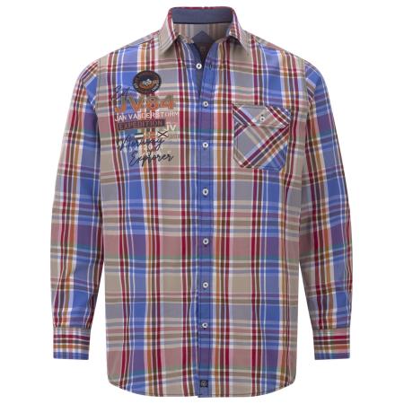 jan vanderstorm Jan Vanderstorm Overhemd Detrik blauw / mintgroen / oranje / rosa